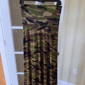 Camo Long Skirt can be worn as strapless dress too
